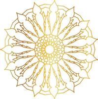 Mandala art with golden gradient and royal design vector