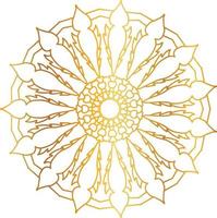 Mandala art with golden gradient and royal design vector