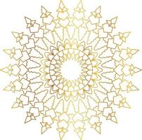 Royal mandala pattern with golden gradient vector