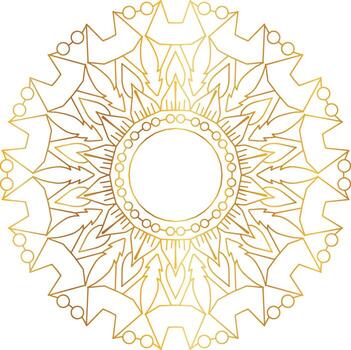 diseño de mandala real con degradado dorado, fondo, patrón vector