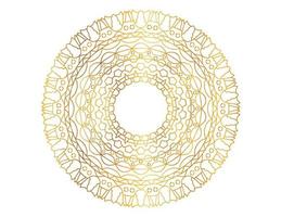 Mandala art with golden gradient and pattern vector