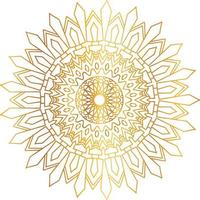Royal mandala pattern with golden gradient vector