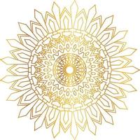 Royal mandala pattern with golden gradient vector