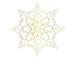 Mandala art with golden gradient and pattern vector