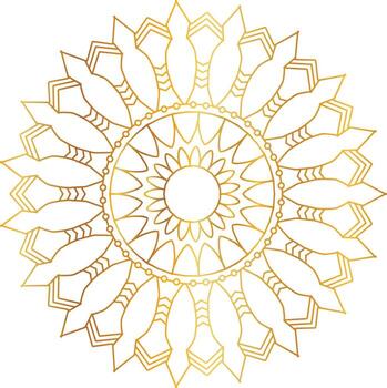 Royal Mandala design with golden gradient, background, pattern vector