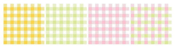 Small check pattern. Plaid plaids in Scottish. Seamless pastel backgrounds for tablecloth, dress, skirt, napkin or other textile design. vector