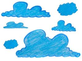 imagen abstracta con forma de nube, textura garabateada con crayón. foto