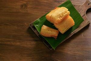 Deep fried cassava root photo