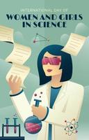 International Day of Women in Science Poster vector