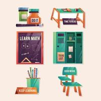 School Journal Stickers Pack vector