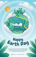 Happy Earth Day Celebration Poster vector