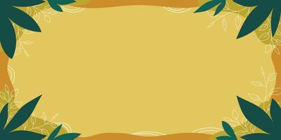 Green Nature Background Banner, Leves Background vector
