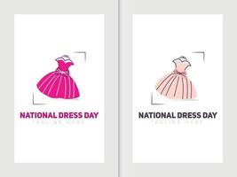 National Dress Day Modern Logo template vector