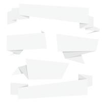 papel blanco plegable origami banner colección eps10 vectores ilustración