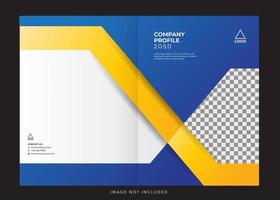 corporate company profile, annual report cover vector