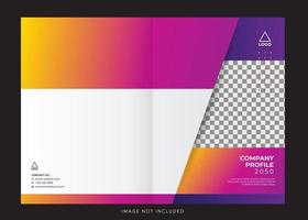 corporate company profile, annual report cover vector