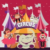 animal cartoon graphic style design circus vector