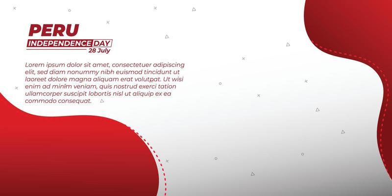 Peru Independence day with Red and White background design