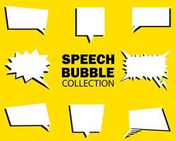 speech bubble collection in geometric shape by vector design