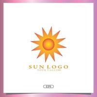 Sun logo premium elegant template vector eps 10