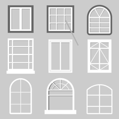 set of window illustration