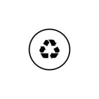 vector de icono de reciclaje para web o aplicación móvil. símbolo de signo de reciclaje