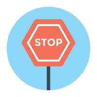 conceptos de señal de stop vector