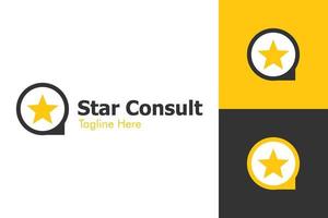 gráfico vectorial ilustrativo del logotipo de consulta estrella. perfecto para usar en empresa de tecnología vector