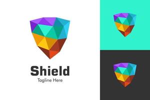 Illustration Vector Graphic of Colorful Shield Logo. Perfect to use for Technology Company