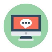 Online Chatting Concepts vector