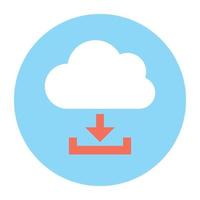 conceptos de descarga en la nube vector