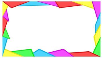 colorful border frame made of parts of triangles vector