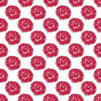 Red seamless floral background. pattern with red flowers. Floral vector illustration