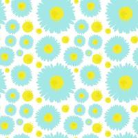 seamless pattern background with daisy flowers vector