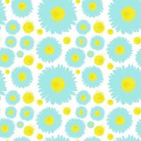 seamless pattern background with daisy flowers vector