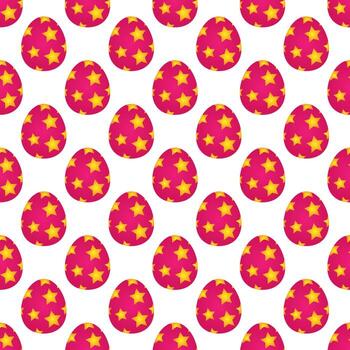 Easter background. Colored seamless vector pattern with easter eggs.