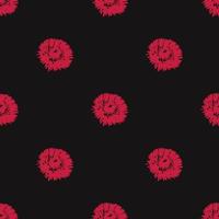 fondo floral transparente rojo. patrón con flores rojas. ilustración vectorial floral vector