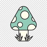 Cartoon mushroom isolated on background. Mushroom Illustration Icon. Mushroom vector icon in cartoon style