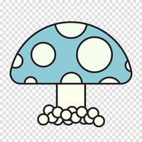 Cartoon mushroom isolated on background. Mushroom Illustration Icon. Mushroom vector icon in cartoon style