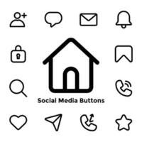 Vector Graphic of Social Media Buttons. Good for user interface, new application, etc.