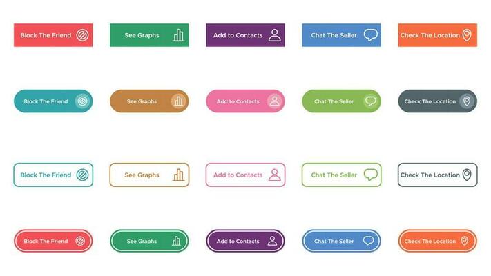 The Vector Collection of Buttons for Different Purposes Good for User Interface Design.