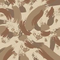 pincel arte abstracto ejército marrón desierto arena tormenta campo rayas camuflaje patrón militar fondo adecuado para imprimir ropa vector