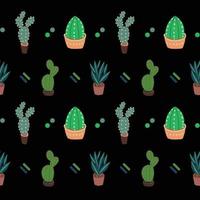 cactus pattern for printing vector