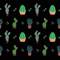 patrón de cactus para imprimir vector