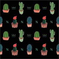 cactus pattern for printing vector