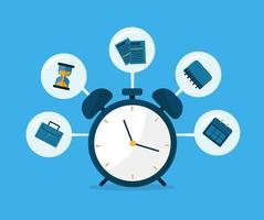 Illustrations concept design of time management, planning, organization, and working time vector