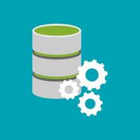 Data mining processing mechanism symbol. vector