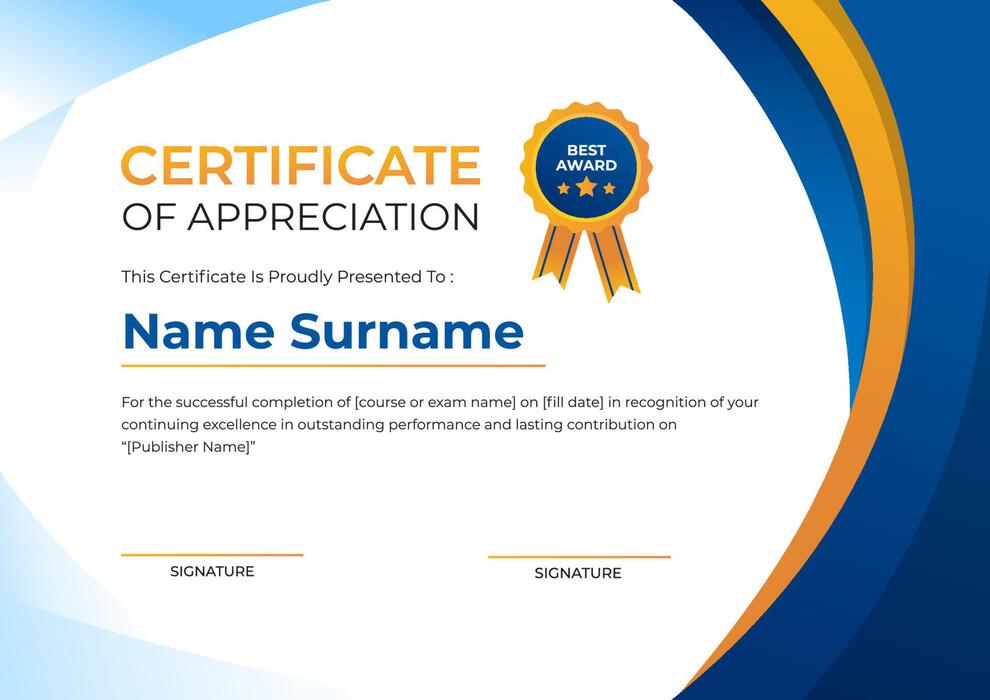 Certificate Templates Free Certificate Designs