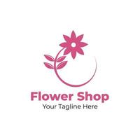 plantilla de logotipo de tienda de flores vector