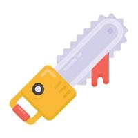 Blood on knife concept of kill icon, editable vector